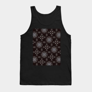 Black and White Big and Little Snowflakes - WelshDesignsTP002 Tank Top